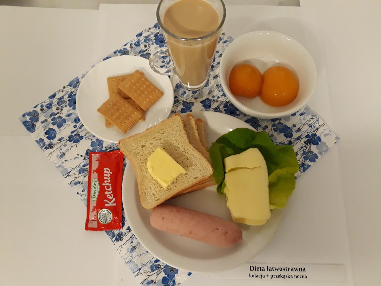 Kolacja + przekąska dieta łatwostrawna