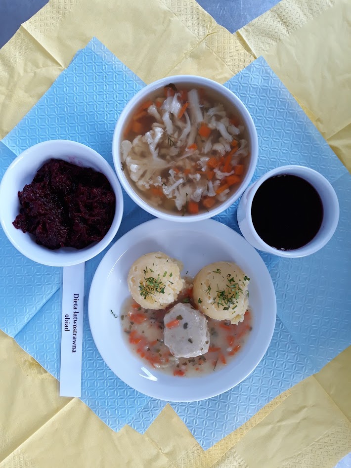 Obiad dieta łatwostrawna bogatobiałkowa