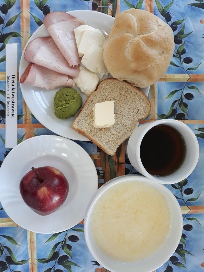 Śniadanie dieta łatwostrawna bogatobiałkowa