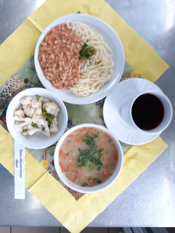 Obiad dieta łatwostrawna bogatobiałkowa