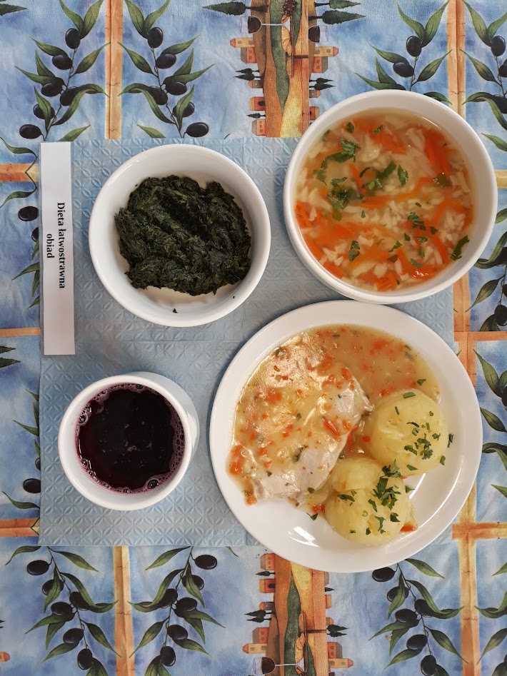 Obiad dieta łatwostrawna bogatobiałkowa