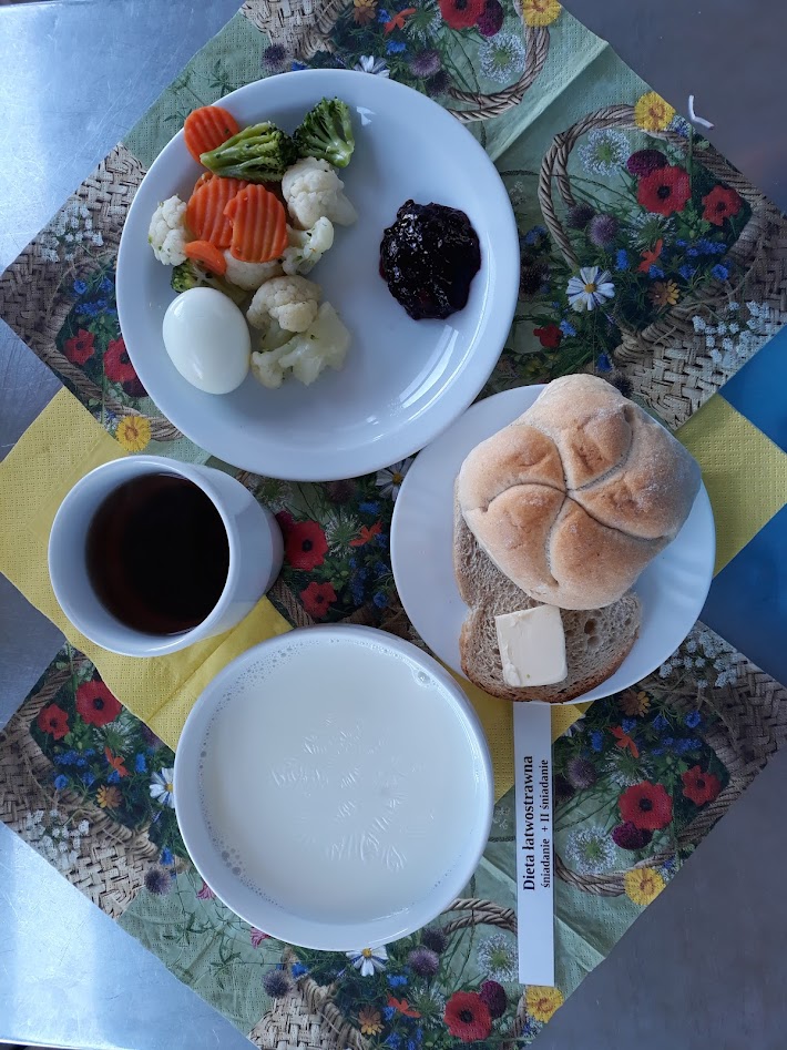 Śniadanie dieta łatwostrawna bogatobiałkowa