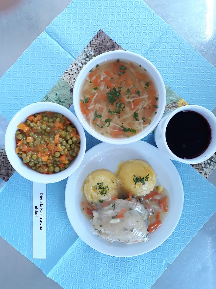 Obiad dieta łatwostrawna bogatobiałkowa