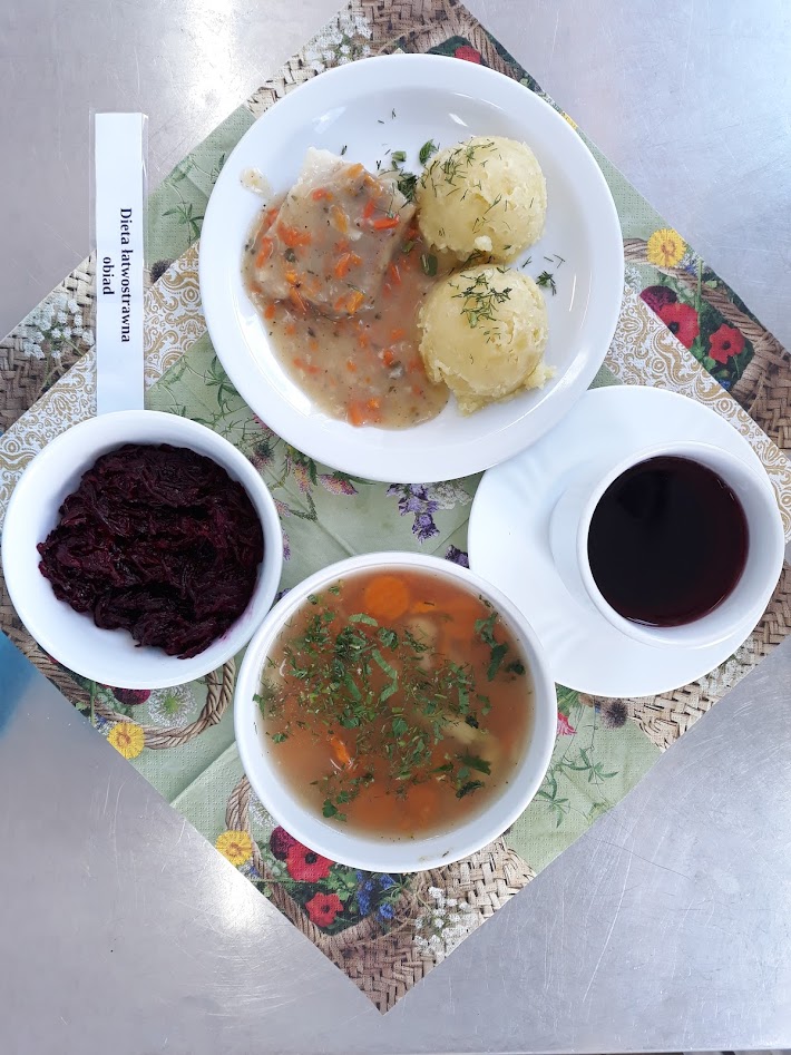 Obiad dieta łatwostrawna bogatobiałkowa