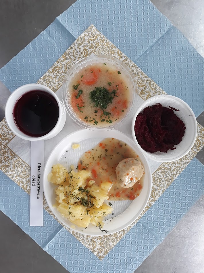 Obiad dieta łatwostrawna bogatobiałkowa