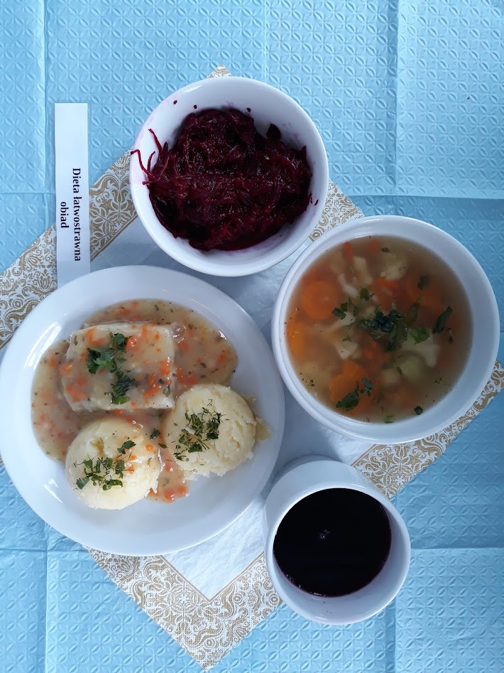 Obiad dieta łatwostrawna bogatobiałkowa