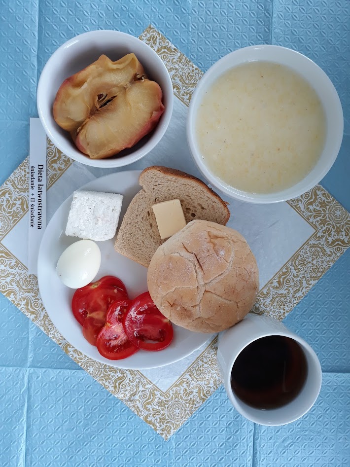 Śniadanie dieta łatwostrawna bogatobiałkowa