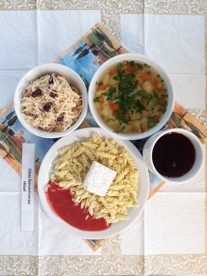 Obiad dieta łatwostrawna bogatobiałkowa