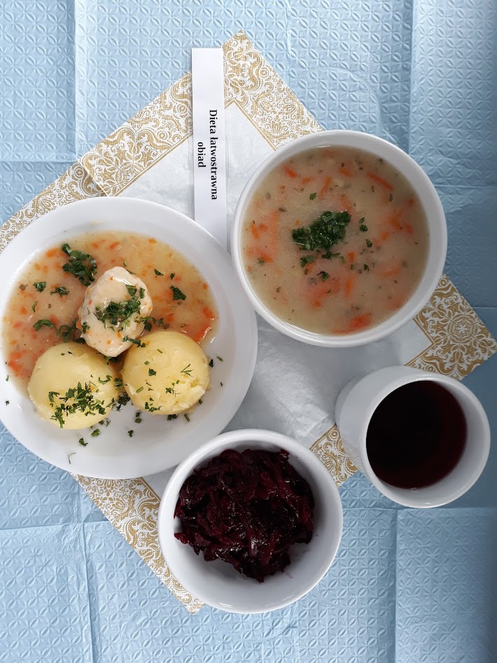 Obiad dieta łatwostrawna bogatobiałkowa