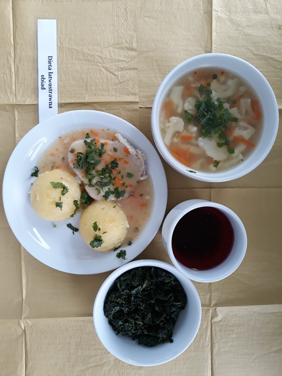 Obiad dieta łatwostrawna bogatobiałkowa