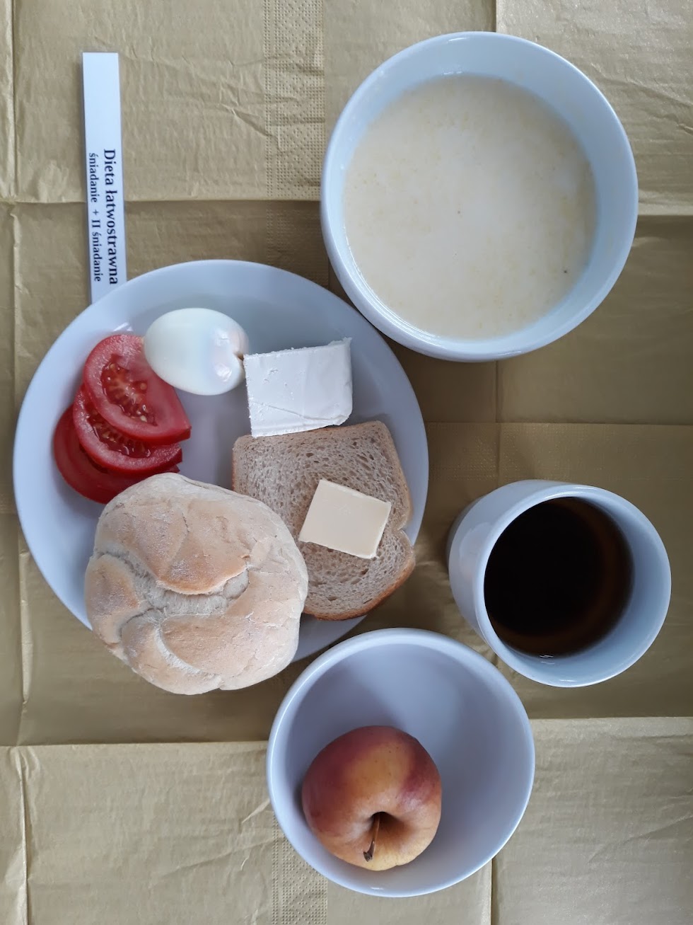 Śniadanie dieta łatwostrawna bogatobiałkowa