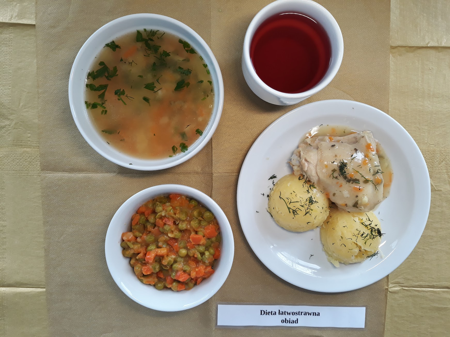 Obiad dieta łatwostrawna bogatobiałkowa