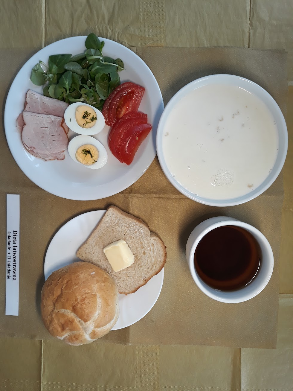 Śniadanie dieta łatwostrawna bogatobiałkowa