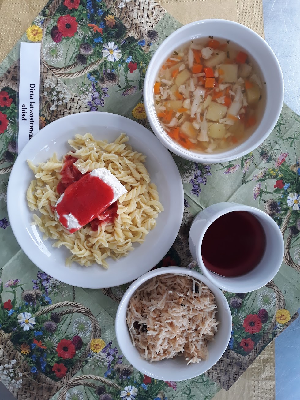 Obiad dieta łatwostrawna bogatobiałkowa