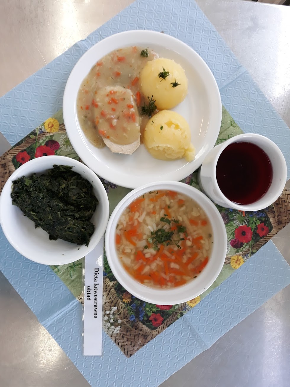 Obiad dieta łatwostrawna bogatobiałkowa