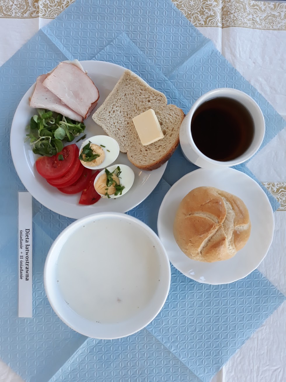 Śniadanie dieta łatwostrawna bogatobiałkowa