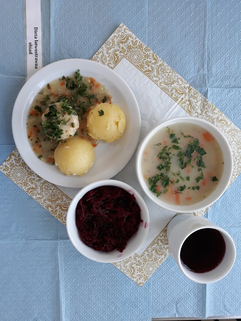 Obiad dieta łatwostrawna bogatobiałkowa