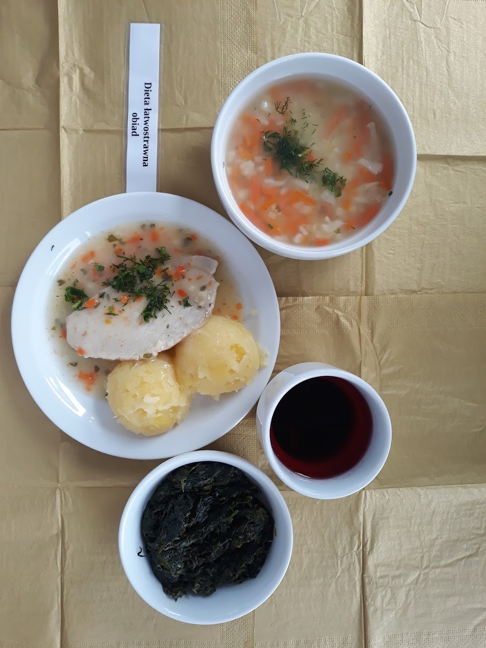 Obiad dieta łatwostrawna bogatobiałkowa