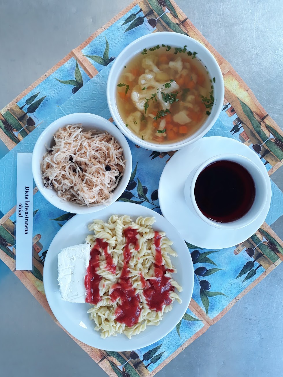 Obiad dieta łatwostrawna bogatobiałkowa